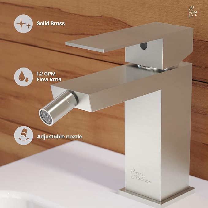 Swiss Madison Well Made Forever SM-DF80N Concorde Bidet Faucet in Nickel