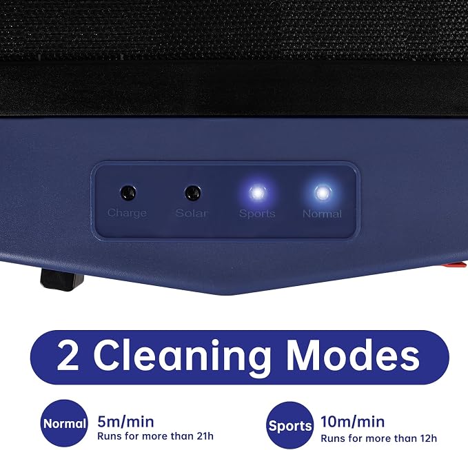 2026 New Model Solar Pool Skimmer Robot, APP Control, Pool Surface Cleaner Robot with Dual Charging Modes, Automatic Pool Cleaner with Salt Resistant Durable Motor, Smart Obstacle Avoidance(Dark Blue)