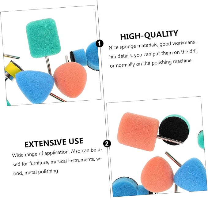 16pcs Car Buffing Pads Set Polishing Sponge Discs for Vehicle Detailing Easy to Use Buffing Wheel Kit for Car and Polishing