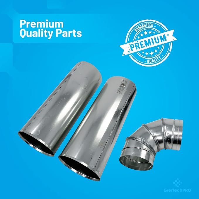 3911EZ9131X Side Vent Kit for LG and GE Dryer, 4 inch x 8 feet Flexible Aluminum Duct Hose, 2 Stainless Steel Clamps, 3.9mil Aluminum Tape, 2 inch x 65 feet Insulation Duct Tape
