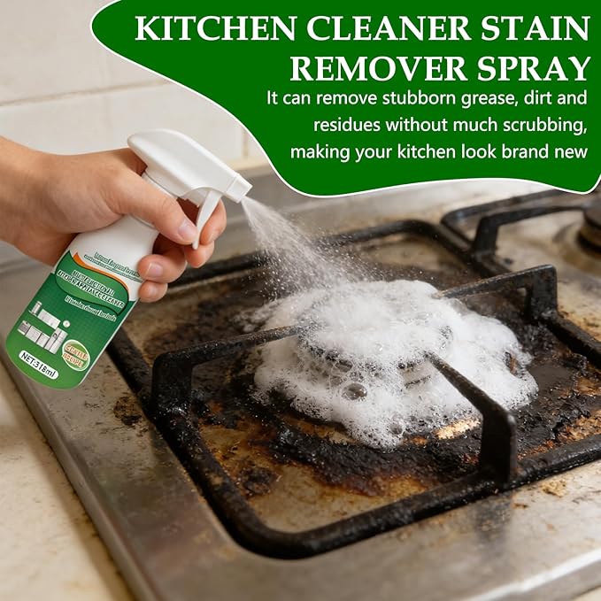 Kitchen Cleaner Remover Spray,Multifunctional Kitchen Appliance Cleaner,Kitchen Enzyme Cleaner,For Cooktop,Stove,Oven,Microwave & Oil Stains-636ml