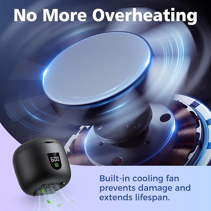New Ultrasonic Retainer Cleaner Machine with Removable Inner Tank for Aligners, Mouth Guards, Jewelry – 180ml Capacity, 45kHz Ultrasonic Cleaner, 3 Modes, Digital Timer, Smart Pause & Quiet to 30dB