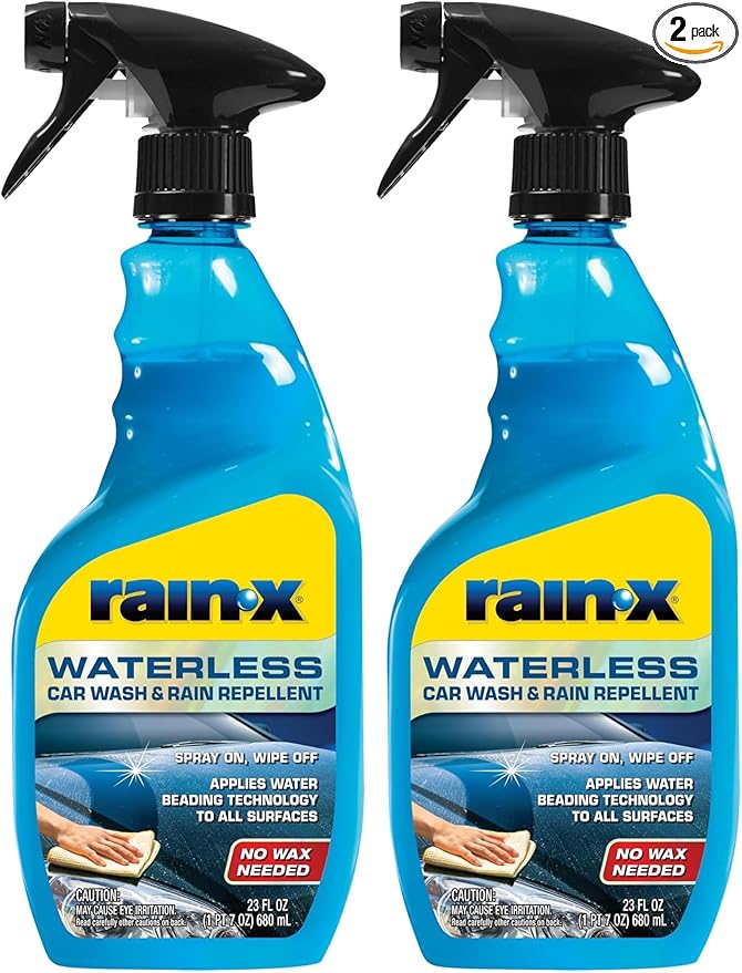 Rain-X 620143 Waterless Car Wash and Rain Repellent, 23 fl. oz. (Pack of 2)