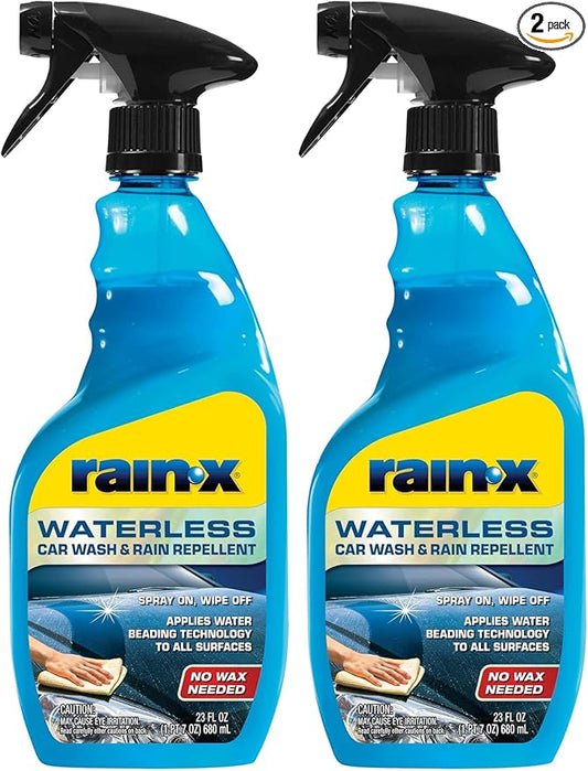 Rain-X 620143 Waterless Car Wash and Rain Repellent, 23 fl. oz. (Pack of 2)