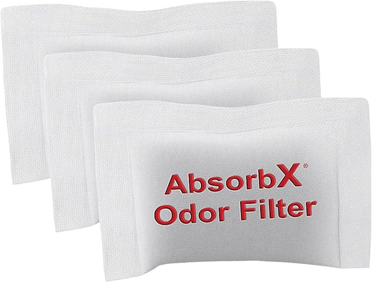 iTouchless AbsorbX 3-Pack Trash Can Odor Filter - Natural Activated Charcoal Deodorizer for Kitchen, Nursery & Compost Bins - Fits 8 Gallon & Larger iTouchless Cans