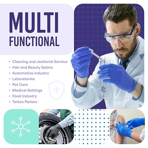 Medtecs Nitrile Gloves Disposable – Available in 200 & 2,000 pcs – Medical Grade, Chemo-Rated, 4 mil, Latex-Free, Powder-Free – Exam Gloves with Textured Fingertips – 200 pcs