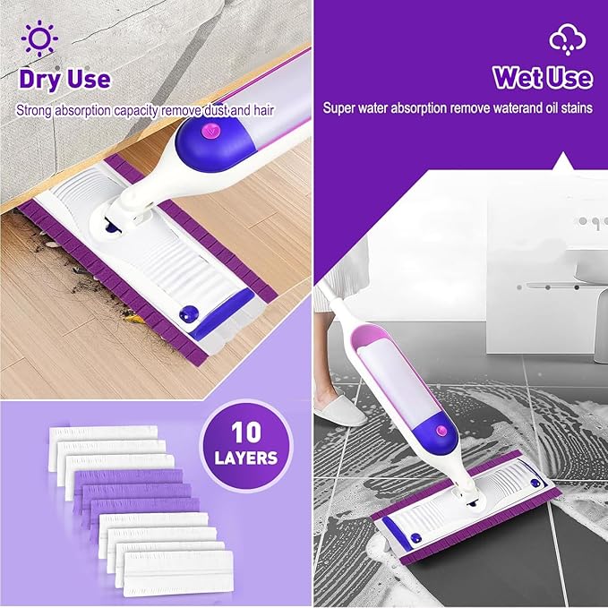 Power Mop Pads Refills for Swiffer PowerMop Multi-Surface Mopping Pad Disposable Replacement Mop Refill Pads Compatible with Swiffer PowerMop (80)