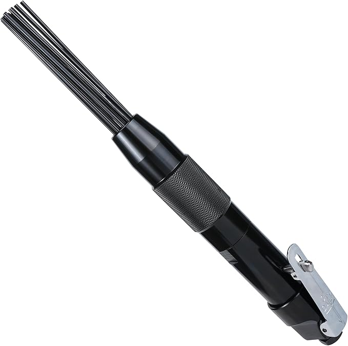 Compact air needle scaler air-powered pneumatic rust paint weld removal tool, pneumatic needle scaler