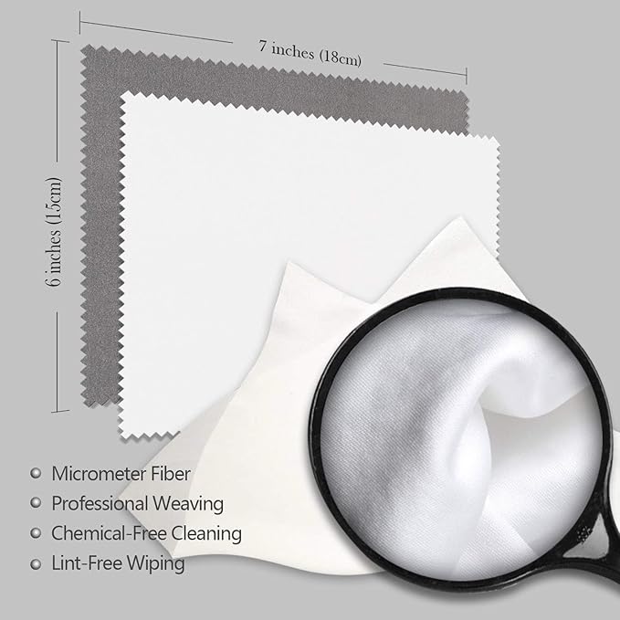 AAwipes Eyeglasses Cleaning Cloths Light Color 3 in 1 Bundle