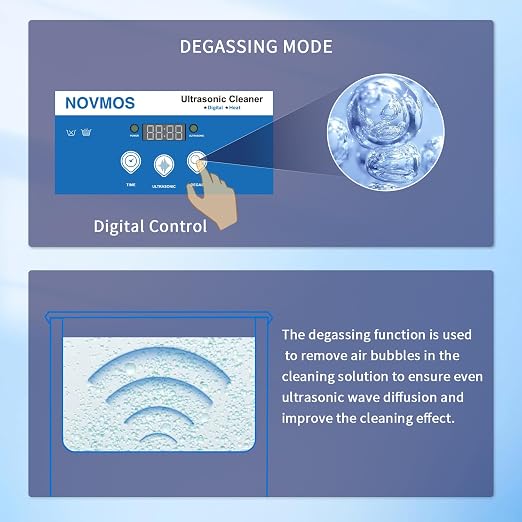 Ultrasonic Cleaner, 900ml Ultrasonic Jewelry Cleaner,Ultrasound Cavitation Machine Sonic Cleaner with Digital Timer for Cleaning,Jewelry, Parts,Dental Tool,Lab,Eyeglasses,etc.