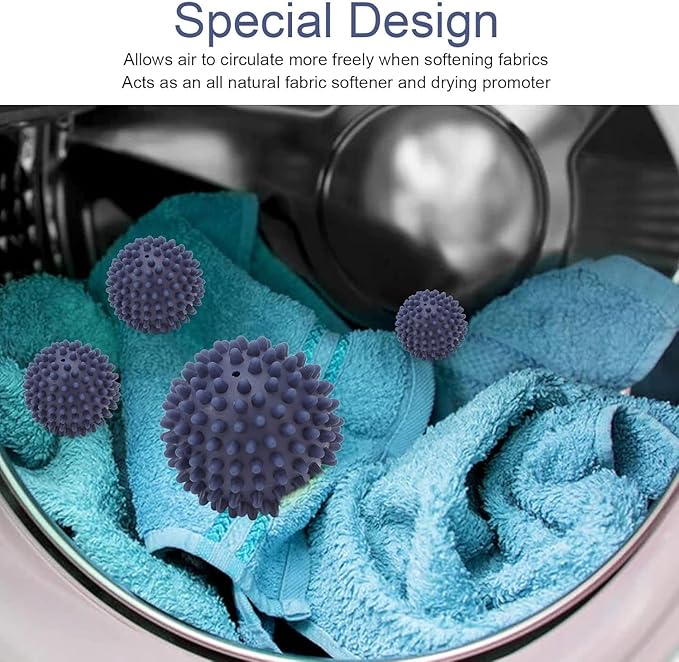 8pcs Washer Balls,Reusable Tangle Free Eco Friendly Laundry Scrubbing Balls Solid Colorful Laundry Washing Balls Enhance Machine Cleaning Power(Type A)