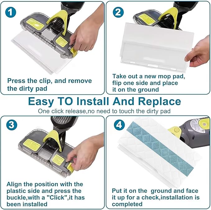 Disposable Replacement Pads with Shark VACMOP Disposable Hard Floor Vacuum for Shark VACMOP Pro VM250 VM251 VM252 VM200 VC205 QM250 VM190 VM200P12 VMP30 (40pcs)