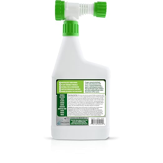 OdoBan Outdoor and Yard Odor Eliminator, Plant-Friendly Formula, Made in the USA, Clean Fresh Scent, 32 Fluid Ounce Bottle with Hose End Sprayer, 2-Pack