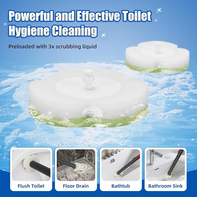 Disposable Toilet Brush Cleaning System with Wand Cleaner Refills,Toilet Cleaning Stick,Wall Mounted Toilet Wand Kit,60 Disposable Toilet Bowl Brush for Sink Bathtub Wash Basin (Green)