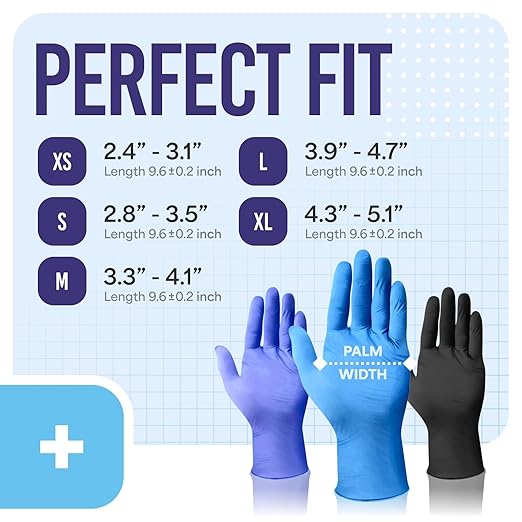 Medtecs Nitrile Gloves Disposable – 2,000 pcs (10 Boxes of 200) – Medical Grade, Chemo-Rated, 4 mil, Latex-Free, Powder-Free – Exam Gloves with Textured Fingertips