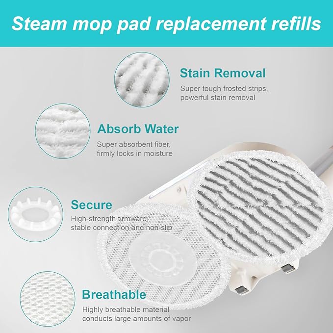 2 Count Upgraded Steam Scrub Brush Head + 16 Pack Steam Mop Replacement Pads for Shark Steam and Scrub Mop S8201 S8001 S7201 S7000 Series