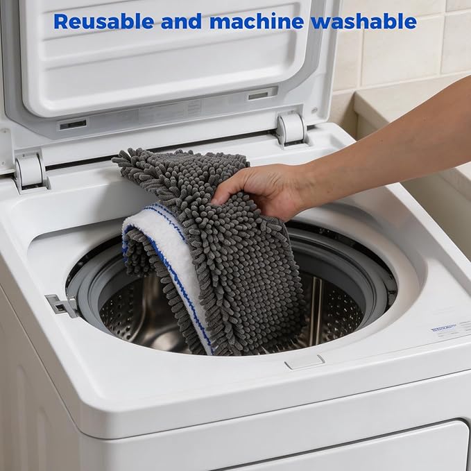 Masthome Microfiber Mops for Floor Cleaning,Dust Mop with 4 Reusable Pads,Flat Flip Mops for Wet & Dry Use,Professional Microfiber Mop for Hardwood, Laminate,Tile Floor Cleaning-1 Scraper