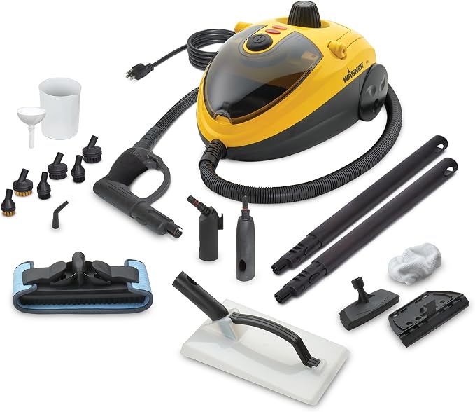 Wagner Spraytech 2494184 915e On-Demand Steam Cleaner & Wallpaper Removal, Multipurpose Power Steamer, 18 Attachments Included (Some Pieces Included in Storage Compartment) For Floor