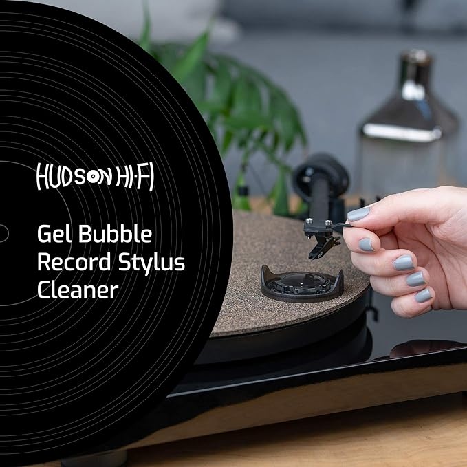 Hudson Hi-Fi Turntable Stylus Cleaner Vinyl Cleaning Gel Bubble with Microfiber Record Cleaning Cloth 5 Pack