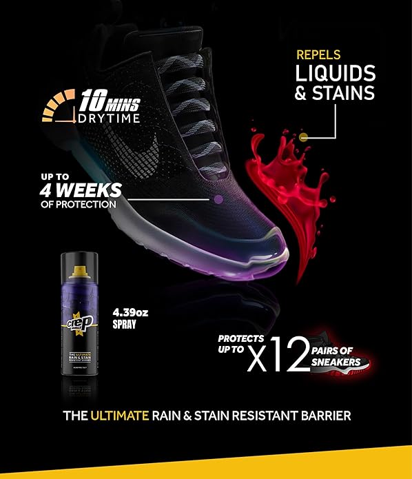 Crep Protect Suede Reviver & Shoe Protector Spray - Rain & Stain Waterproof Nano Protection for Sneaker, Leather, Nubuck, Suede & Canvas