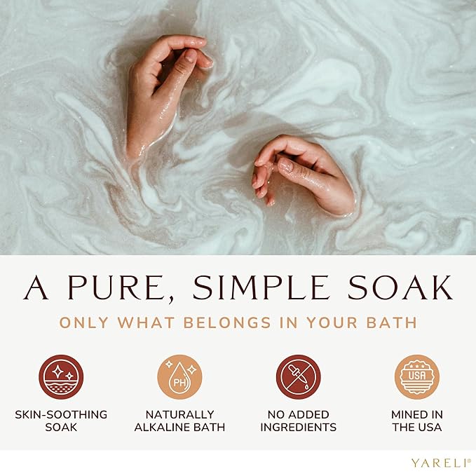 Yareli Baking Soda Bath, 10lb Naturally Mined USP Grade, for Muscle Recovery, Relief of Dry Skin and DIY Bath Bombs