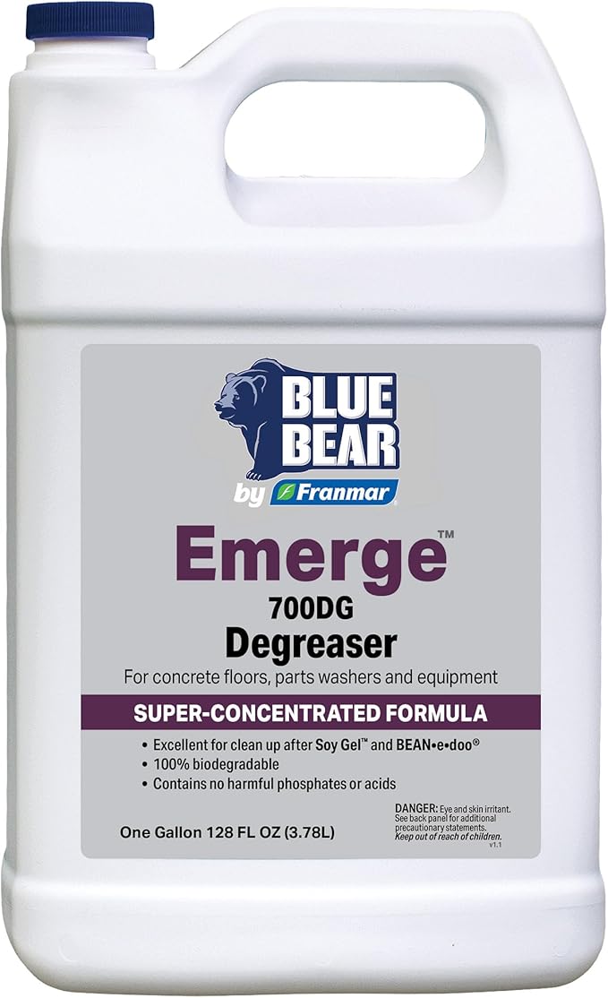 Blue Bear 700DG Emerge Degreaser | Low-Odor, Biodegradable Cleaner, Removes Oil, Grease, Dirt & Grime, Safe for Heavy-Duty & Everyday Cleaning, concrete cleaner