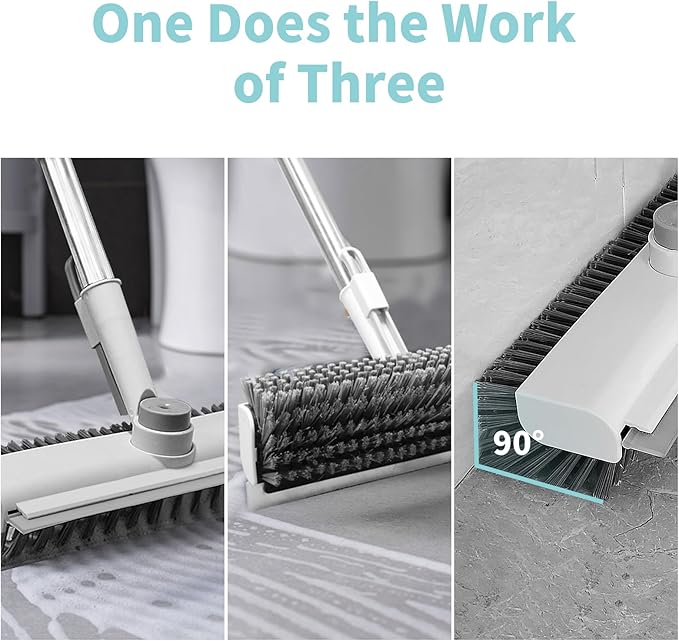 AIR U+ Floor Scrub Brush and Grout Brush with Long Handle