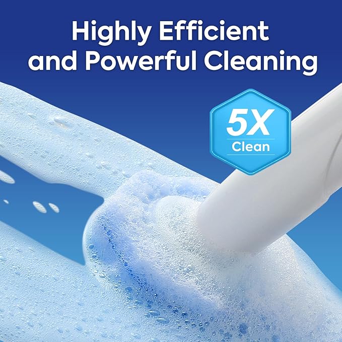 100 Pcs Disposable Toilet Cleaner Refill Pads, Universal Toilet Bowl Brush Replacement Heads, Durable Deep Cleaning Refills, Fresh Scent Bathroom Cleaning Supplies