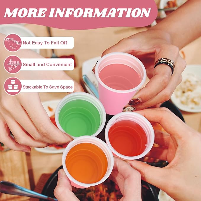 50 Pcs Pink Shot Cups with Wristband for Party 2oz Plastic Shot Glasses Disposable Mini Shot Glasses Bulk with Wrist Coil 2oz Solo Cups for Festival Birthday Favor Wedding Bachelorette Party Supplies