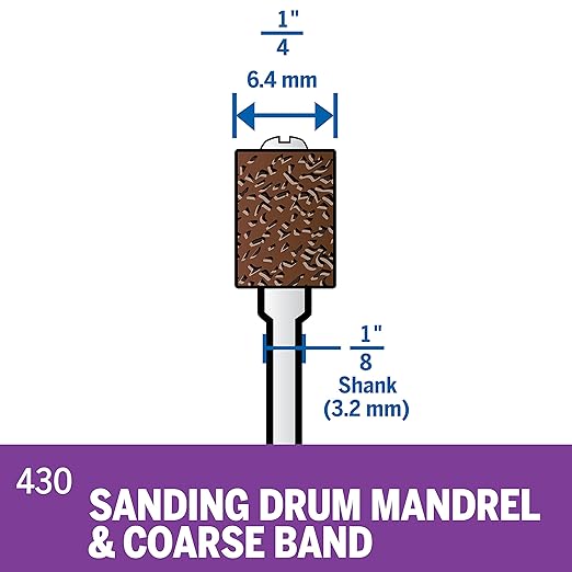 Dremel 430 1/4 Inch Drum Sanding Mandrel