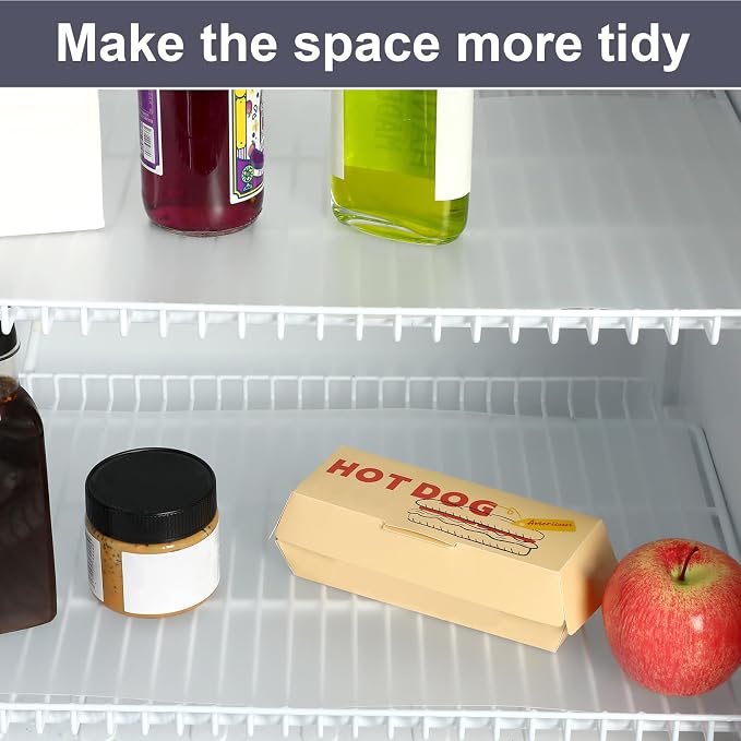Barydat 4 Pcs Frosted Plastic Wire Shelf Liner Clear Frosted Hard Refrigerator Shelf Mats Non Adhesive Waterproof Wire Shelving Cover for Cabinets Kitchen Shelves Storage Shoe Rack (72 x 16 Inch)
