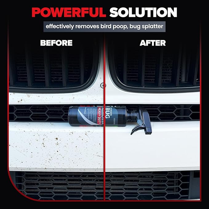 Carfidant Bug Remover Heavy Duty for Car Exterior with Ultimate Cleaner for Car Interior