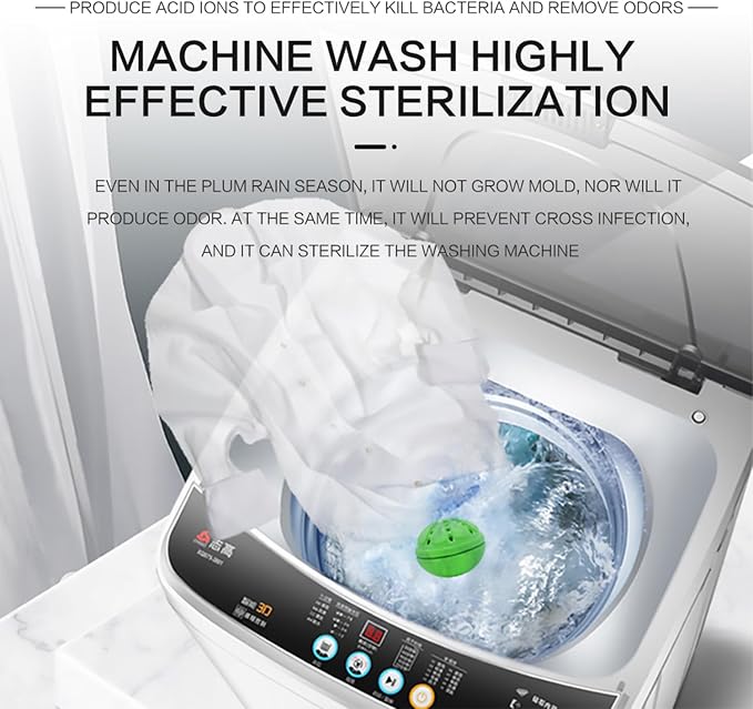 Electrolytic Laundry Ball - Portable Washing Machine Without Laundry Detergent | Fruit and Vegetable Purifier/Kitchen Supplies Cleaning | Pet Bathing Deodorizing & Skin Care | 3in1 Purifier (orange)