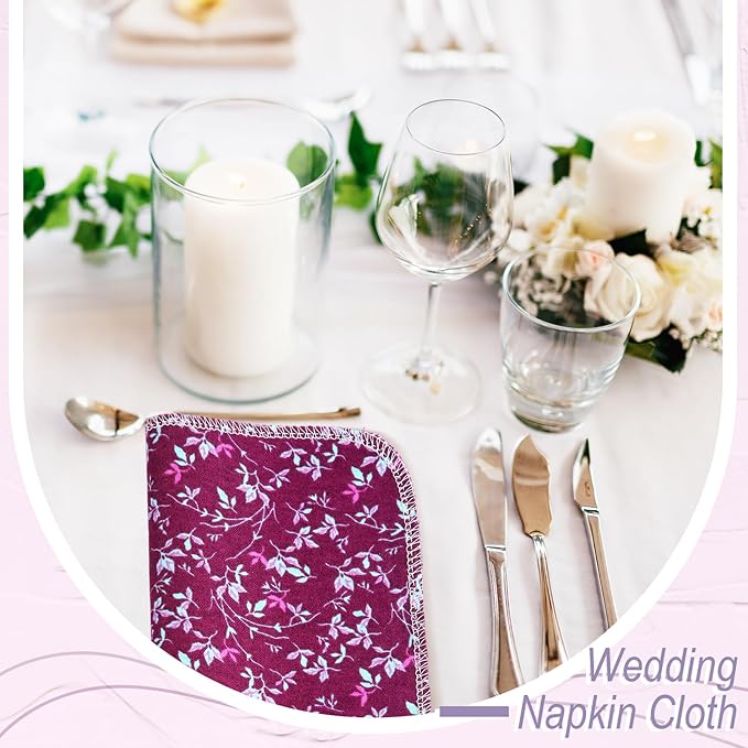 Redbaker 50 Pcs Reusable Paper Towels Paperless Reusable Cotton Cloths Toilet Absorbent Washable Paper Towels with Roll Kitchen Dishcloth for Kitchen Paperless Dishcloths(Orchid Flower)