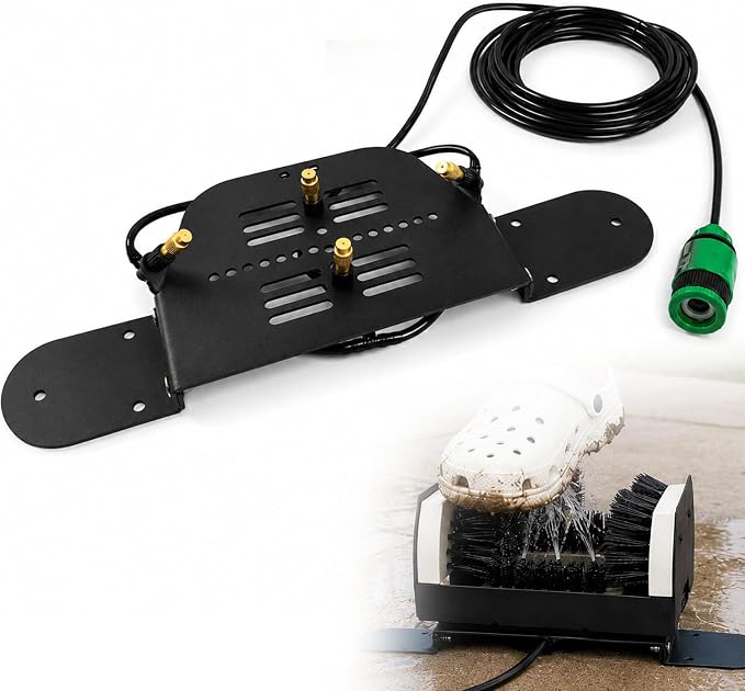 Water Spray Assist Base for JobSite Outdoor Shoe Scraper | Heavy Duty Shoe Scraper Cleaner Brush Accessory, Deep Cleans Mud & Dirt, Ideal for Garden,Farm & Home Use(Brush Not Included)
