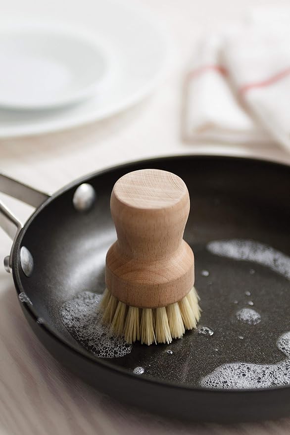 Fox Run Kitchen Brush Set of 3, Pot, Dish, and Bottle Scrub Brush with Natural Bristles