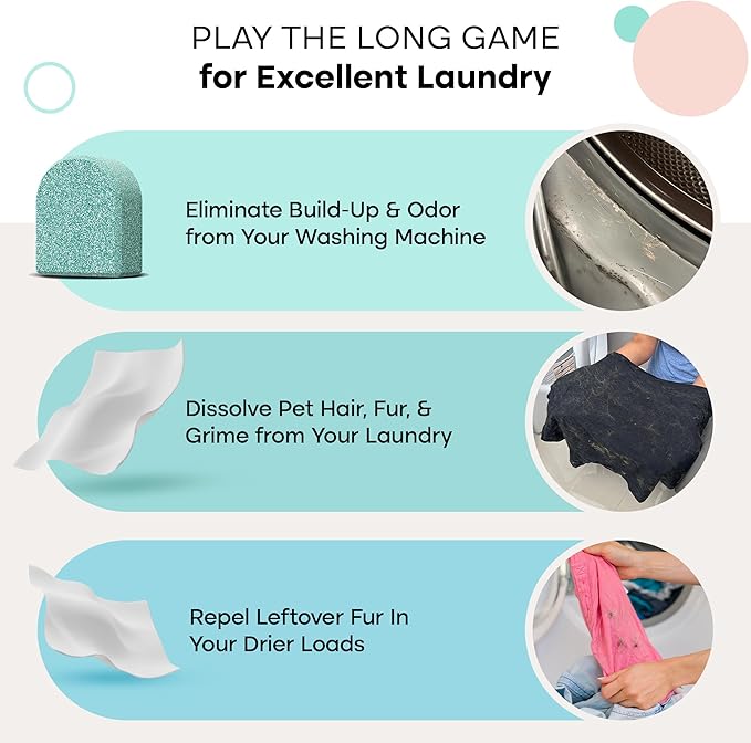 Uproot Clean Washing Machine Cleaner Tablets Ultra, Laundry Sheets Ultra, & Anti-Static Dryer Sheets Set: Deep-Clean Your Laundry Machine, Dissolve Odors & Residue, Repel Fur - Family & Pet Safe