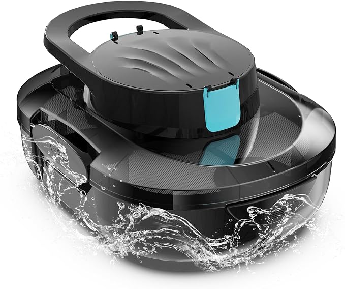 S1 Pro Cordless Robotic Pool Cleaner, 130-Min Runtime, Cleans Up to 1,292 Sq.Ft, Dual-Motor Pool Vacuum, Automatic Cleaner with Large Filter Basket, Fast Charging & Self-Parking (Midnight Black)