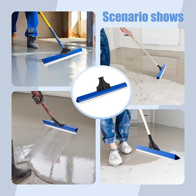 2 Pack 20 Inches Epoxy Floor Squeegees Notched Squeegee for Self Leveling Cement Urethane Epoxy Floor Tools
