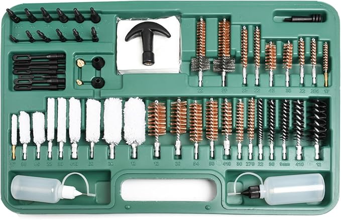 Universal Cleaning Kit for All Guns - Brushes for Pistol, Handgun, Shotgun, Rifle - Elite Brass Rods and Accessories for Men