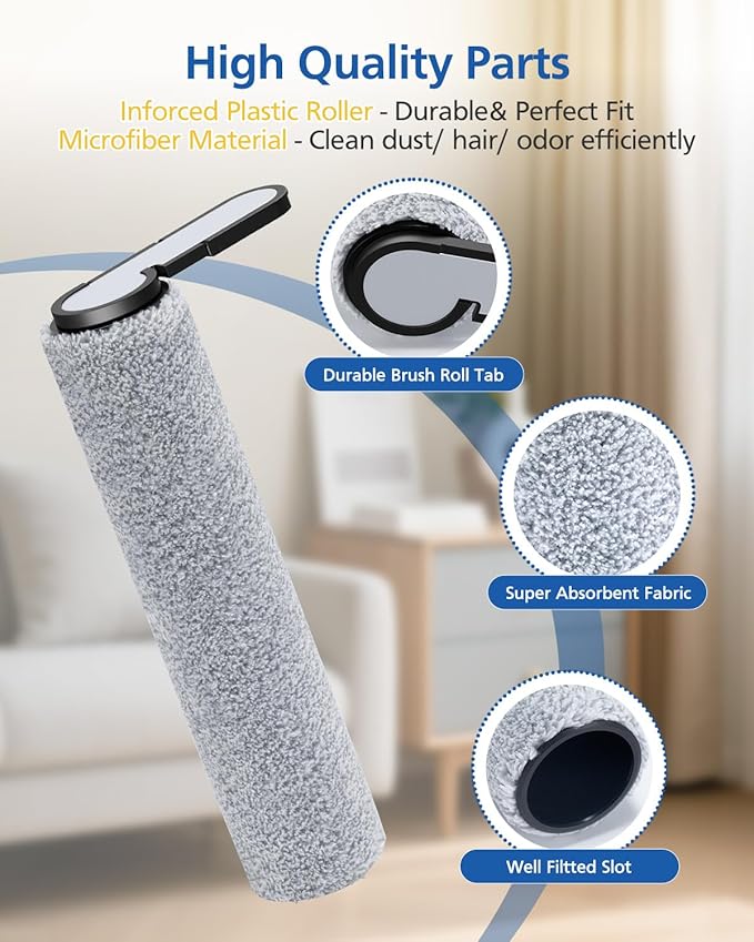 F25 Brush Roll and HEPA Filter Replacement Kit Accessories Compatible with Roborock F25/F25 ACE/F25 ALT/F25 LT/F25 RT/F25 ACE/F25 GT/F25 Ultra Cordless Wet Dry Vacuum Cleaner