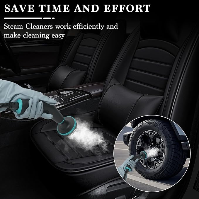 Steam Cleaner,15s Heat-Up 42.27oz Tank,2500w Handheld Steam Cleaner for Home with 15 pcs Accessories,Portable Steamer for Cleaning,kitchens,Grease,bathrooms,Grout,Tile,Bed Bugs,Floor,Couch and Car