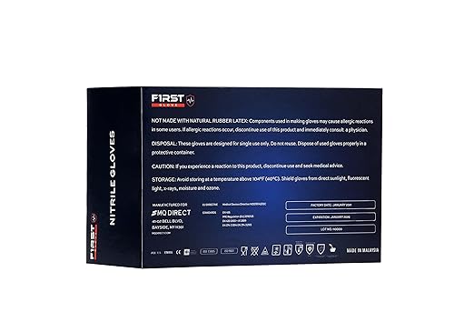 FIRT Glove Volt Medium 1000 Ct. 6 Mil Black Nitrile Disposable Gloves - Food Safe Disposable Gloves, Disposable Cleaning Gloves, Micro Textured Gloves for Enhanced Grip, Latex Free Gloves