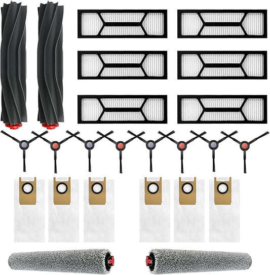 24 Pack Omni S1 Pro/ S1 Replacement Accessory Kit for S1 Pro Omni, S1 Robot Vacuums Parts (Set1-24PCS)
