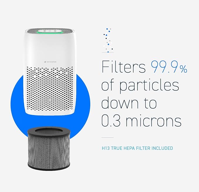 HATHASPACE HARMONY 600 H13 True HEPA Filter Replacement for HSE600 Air Purifier, 4-Stage Air Purifier Filter with Activated Carbon & Dual Pre-Filters, Captures Dust, Smoke, Odors, VOCs, 1 Pack