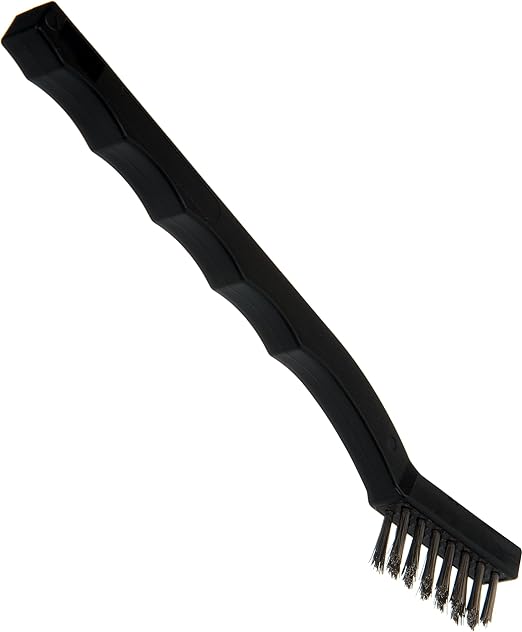 SPARTA Flo-Pac Grout Brush, Utility Brush with Crimped Stainless Steel Bristles for Cleaning, Detail Work, and Janitorial Use, 7 Inches, Black, (Pack of 12)