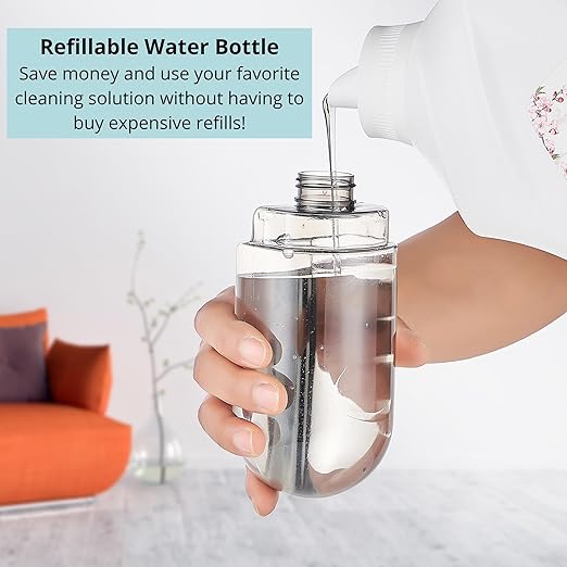 True & Tidy Clean Everywhere Spray Mop Kit Premium Floor Spray Mop Refill with Any Cleaning Solution, Includes 6 Pads (2 Microfiber, 2 Round, 2 Squeegee Pad)