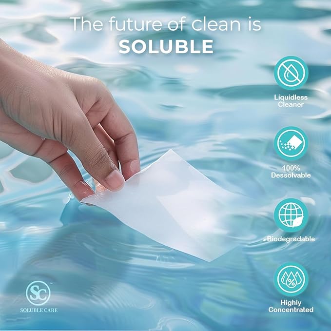 Foaming Hand Soap Dissolvable Sheets + Free 4-Sheet Bonus Pack (Sustainable, Earth-Friendly Cleaning Solution) - Coconut Scent