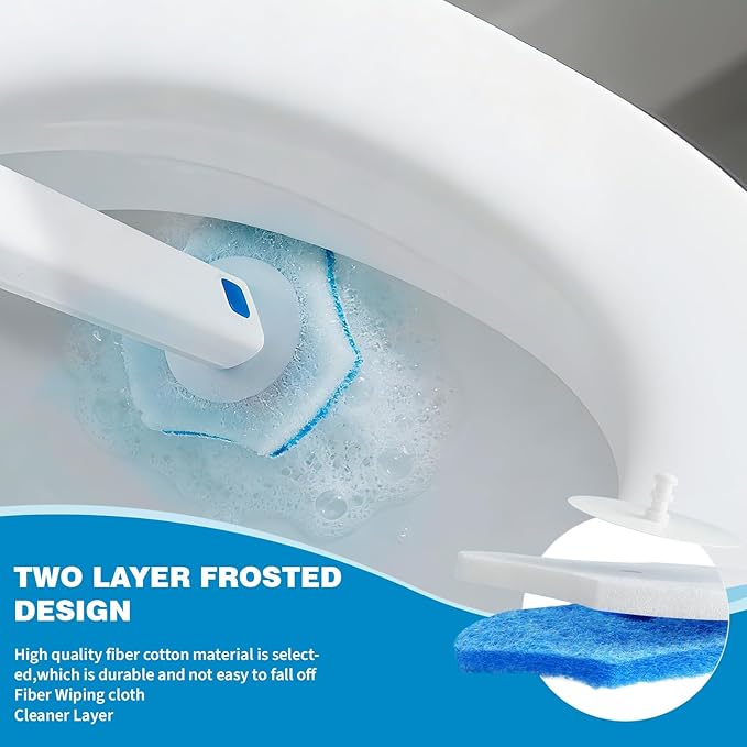 Disposable Toilet Brush Refills,32 Pcs,Disposable Toilet Cleaner,Toilet Bowl Cleaner,Not Compatible with Other Brands