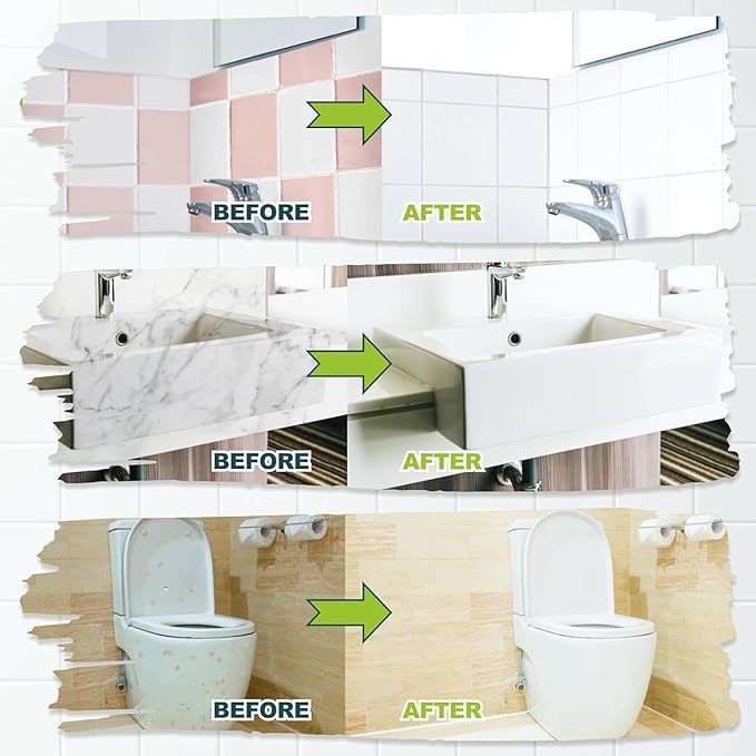 17oz White Tub and Tile Paint, Tub and Tile Refinishing Kit with 8 Tools, Semi-Gloss Bathtub Paint for Bathroom, 25-30sq.ft, Low Odor Bathtub Refinishing Kit for Fiberglass, Sink, Kitchen, Shower